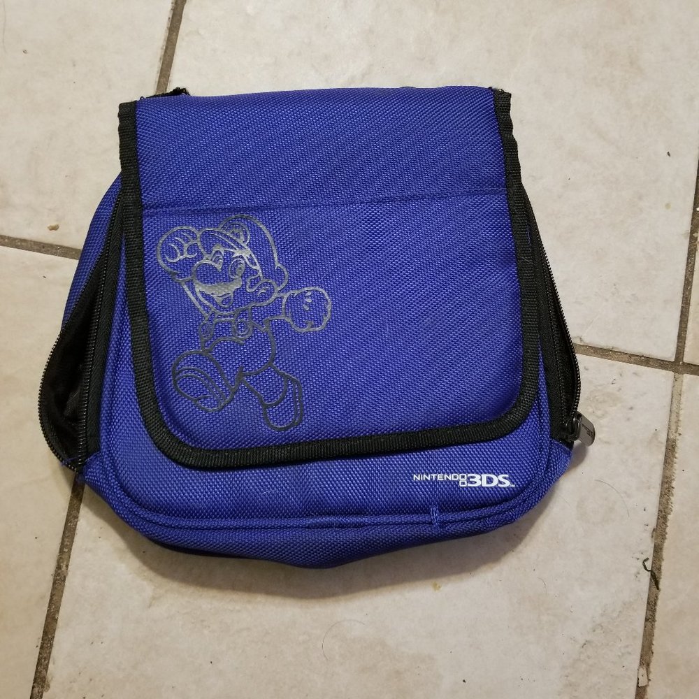 Nintendo DS 3DS case holder blue super mario
